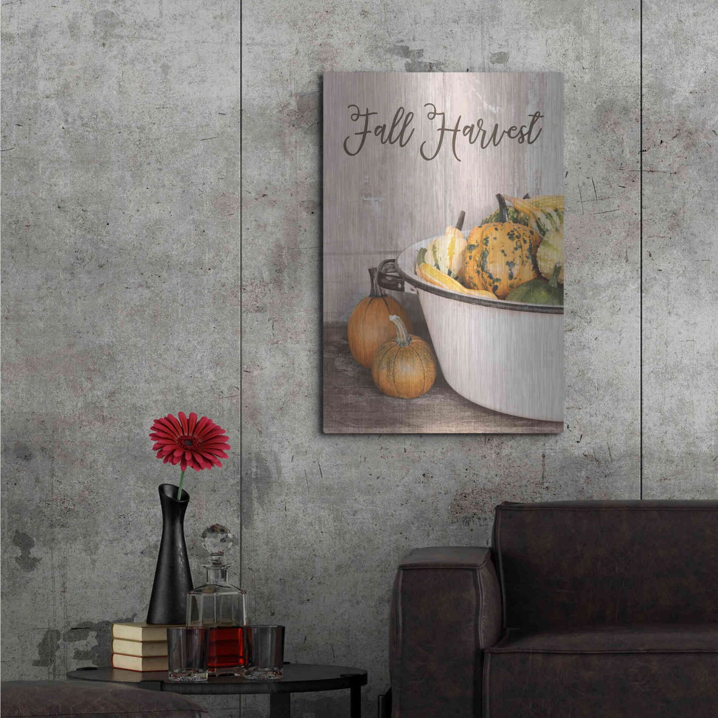 Luxe Metal Art 'Fall Harvest' by Lori Deiter, Metal Wall Art,24x36