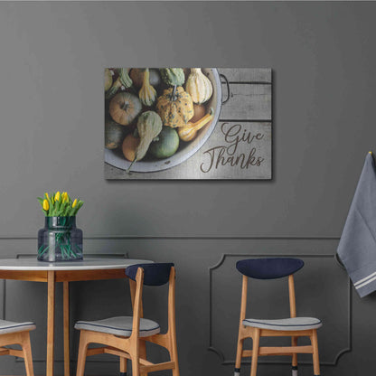 Luxe Metal Art 'Give Thanks' by Lori Deiter, Metal Wall Art,36x24