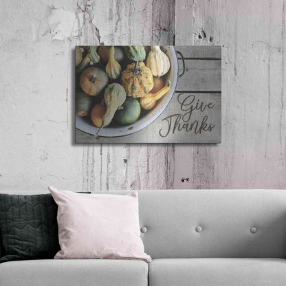 Luxe Metal Art 'Give Thanks' by Lori Deiter, Metal Wall Art,36x24