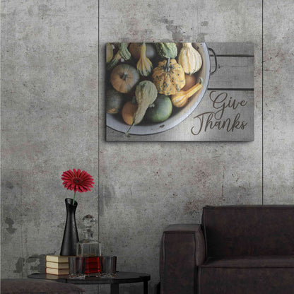 Luxe Metal Art 'Give Thanks' by Lori Deiter, Metal Wall Art,36x24