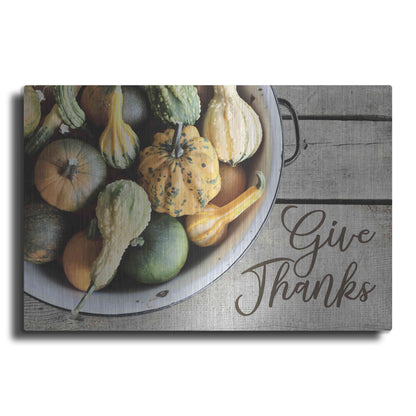 Luxe Metal Art 'Give Thanks' by Lori Deiter, Metal Wall Art