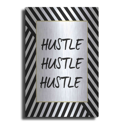 Luxe Metal Art 'Hustle' by Lettered & Lined, Metal Wall Art