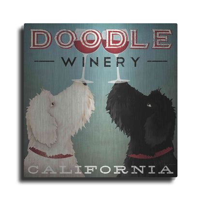 Luxe Metal Art 'Doodle Wine' by Ryan Fowler, Metal Wall Art