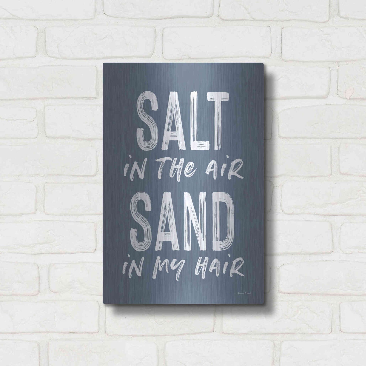 Luxe Metal Art 'Salt in the Air' by Lettered & Lined, Metal Wall Art,12x16
