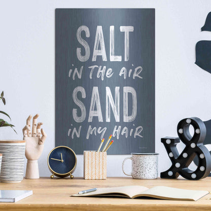 Luxe Metal Art 'Salt in the Air' by Lettered & Lined, Metal Wall Art,12x16
