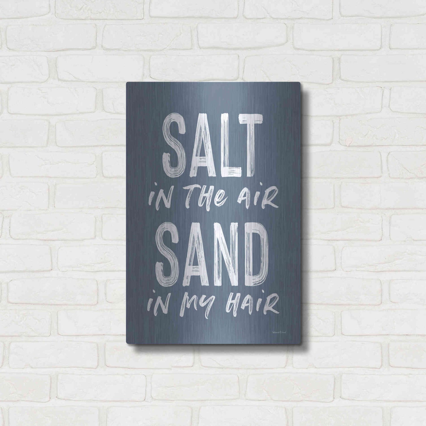 Luxe Metal Art 'Salt in the Air' by Lettered & Lined, Metal Wall Art,16x24