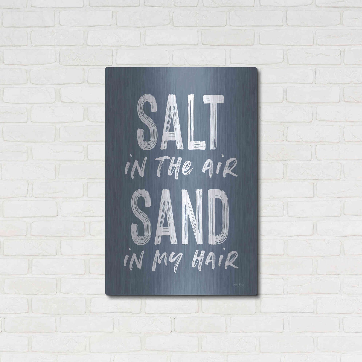 Luxe Metal Art 'Salt in the Air' by Lettered & Lined, Metal Wall Art,24x36