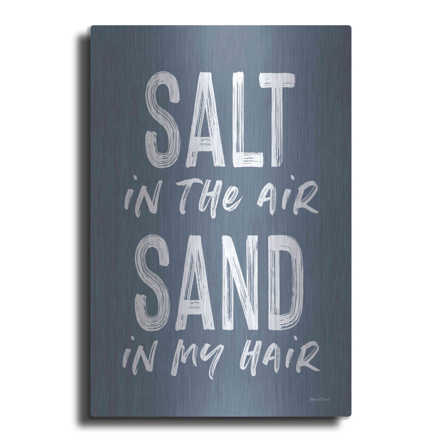Luxe Metal Art 'Salt in the Air' by Lettered & Lined, Metal Wall Art