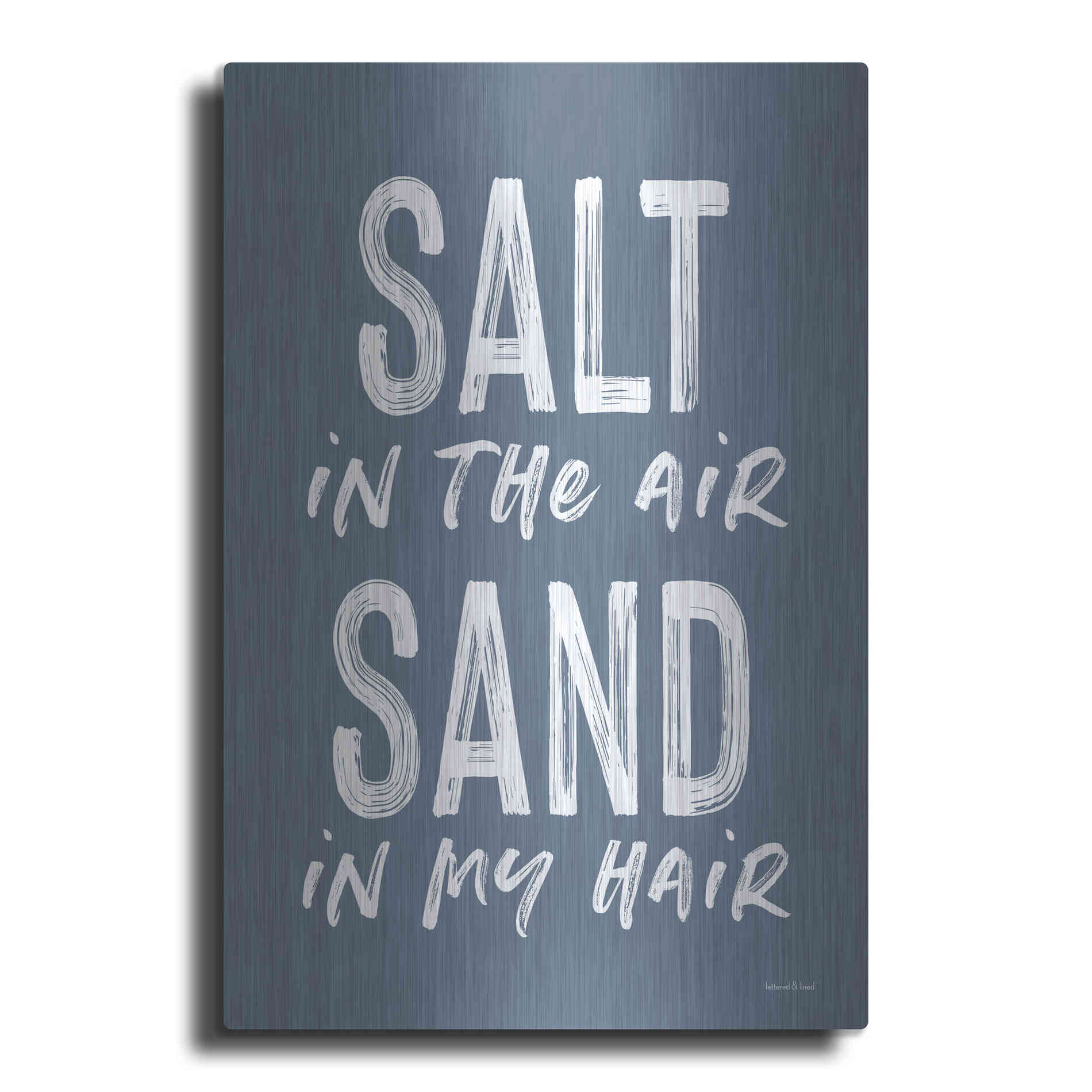 Luxe Metal Art 'Salt in the Air' by Lettered & Lined, Metal Wall Art
