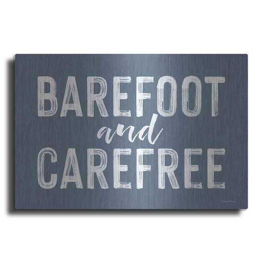 Luxe Metal Art 'Barefoot and Carefree' by Lettered & Lined, Metal Wall Art