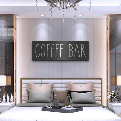 Luxe Metal Art 'COFFEE BAR' by Lettered & Lined, Metal Wall Art,48x16