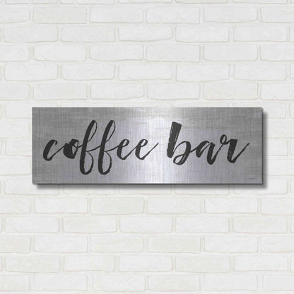 Luxe Metal Art 'Coffee Bar on White' by Lettered & Lined, Metal Wall Art,36x12