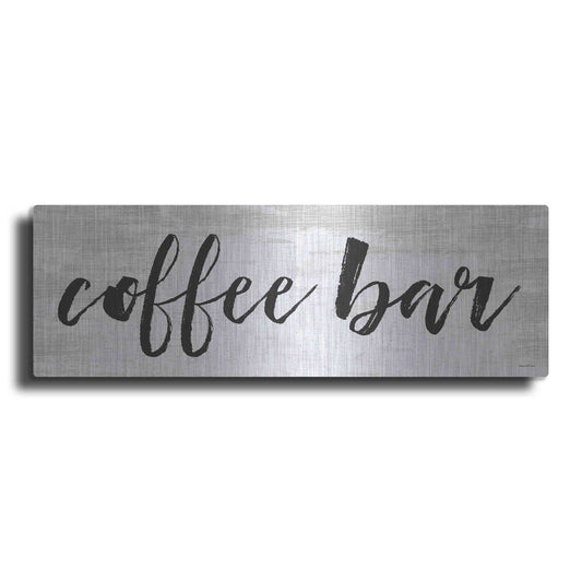 Luxe Metal Art 'Coffee Bar on White' by Lettered & Lined, Metal Wall Art