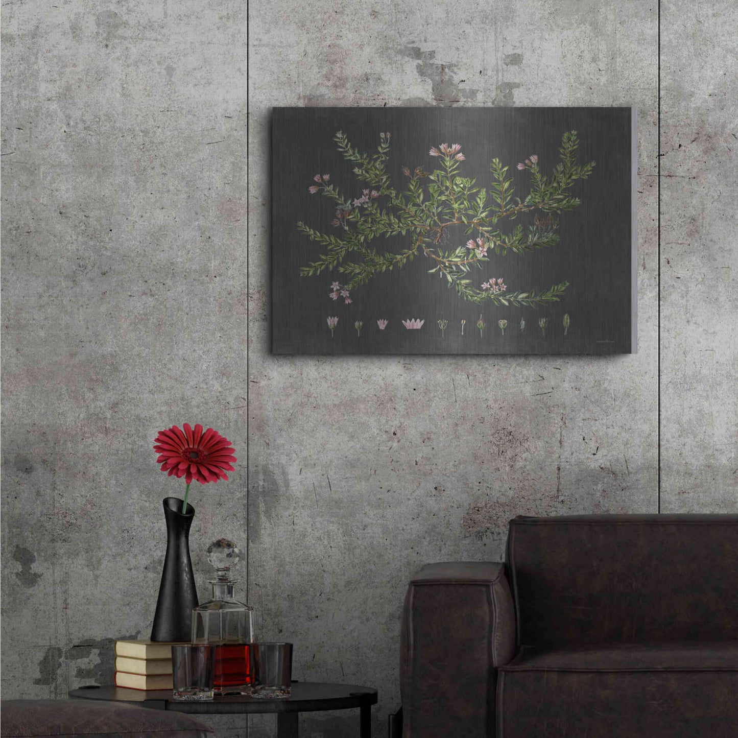Luxe Metal Art 'Alpine Azalea' by Lettered & Lined, Metal Wall Art,36x24