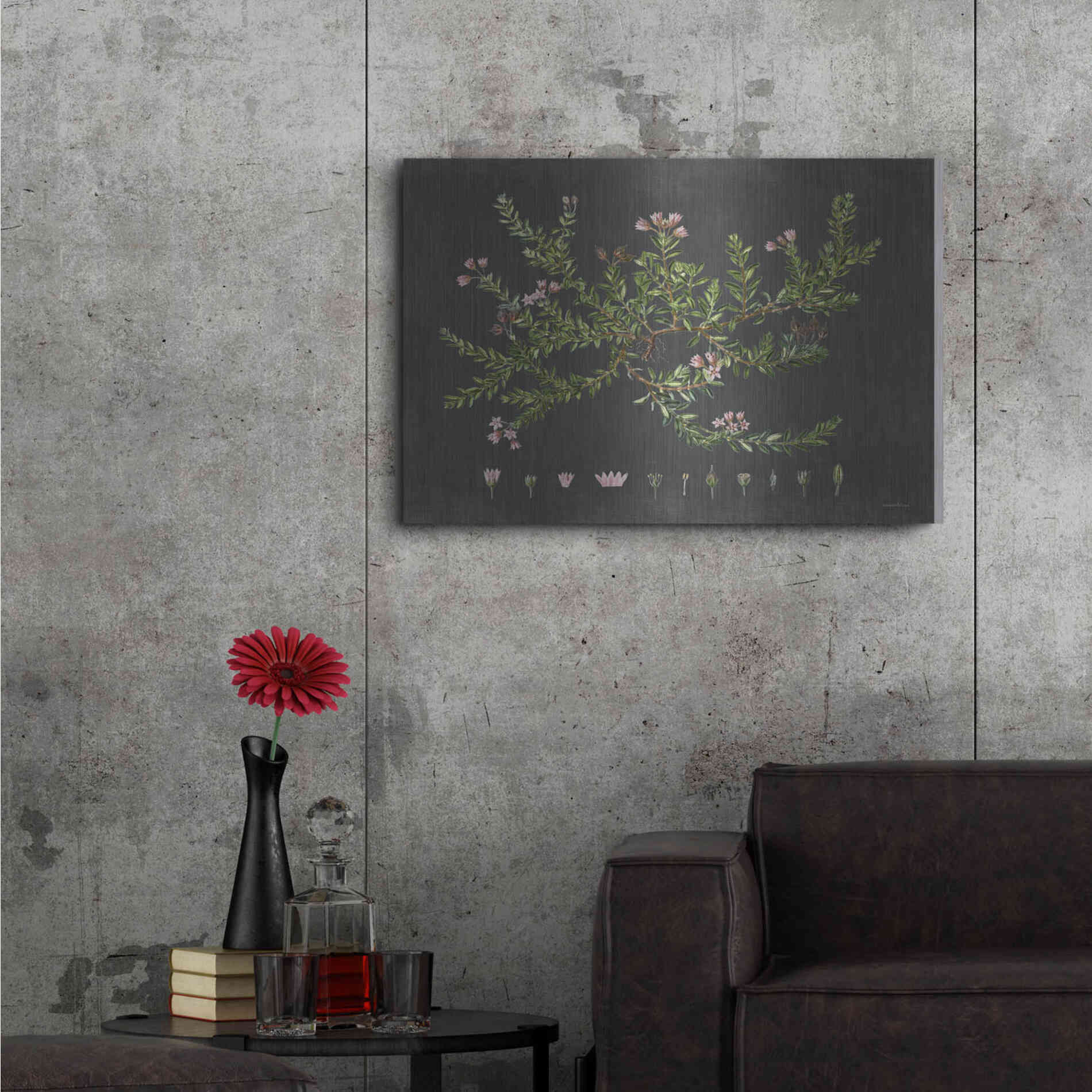Luxe Metal Art 'Alpine Azalea' by Lettered & Lined, Metal Wall Art,36x24