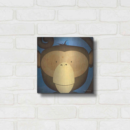 Luxe Metal Art 'Monkey Wow' by Ryan Fowler, Metal Wall Art,12x12
