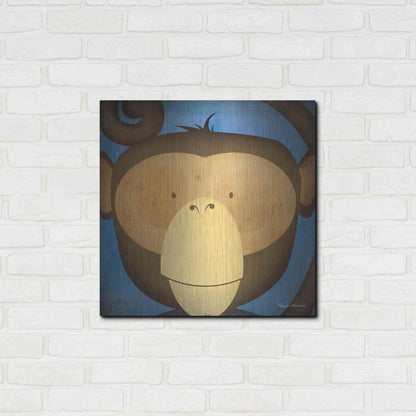 Luxe Metal Art 'Monkey Wow' by Ryan Fowler, Metal Wall Art,24x24