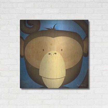 Luxe Metal Art 'Monkey Wow' by Ryan Fowler, Metal Wall Art,36x36