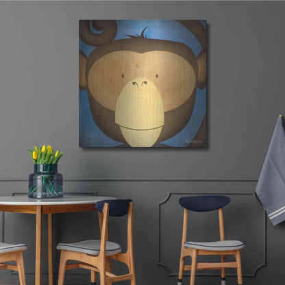 Luxe Metal Art 'Monkey Wow' by Ryan Fowler, Metal Wall Art,36x36