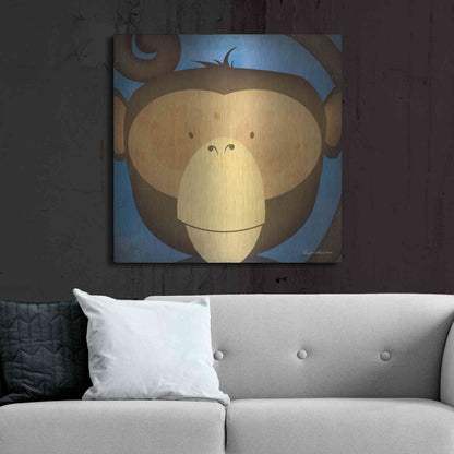 Luxe Metal Art 'Monkey Wow' by Ryan Fowler, Metal Wall Art,36x36
