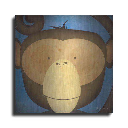 Luxe Metal Art 'Monkey Wow' by Ryan Fowler, Metal Wall Art