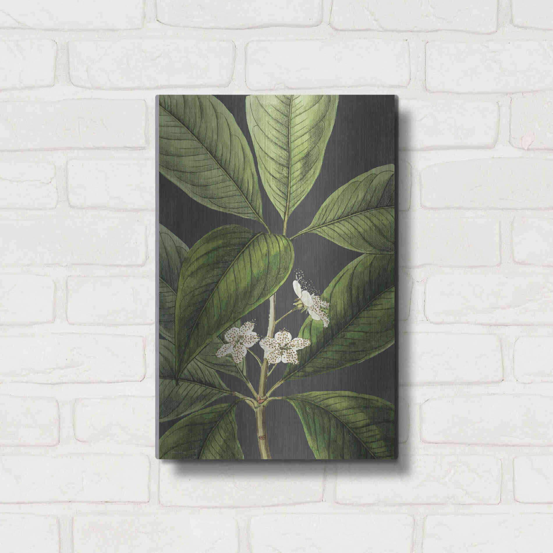 Luxe Metal Art 'Grand Leaves' by Lettered & Lined, Metal Wall Art,12x16