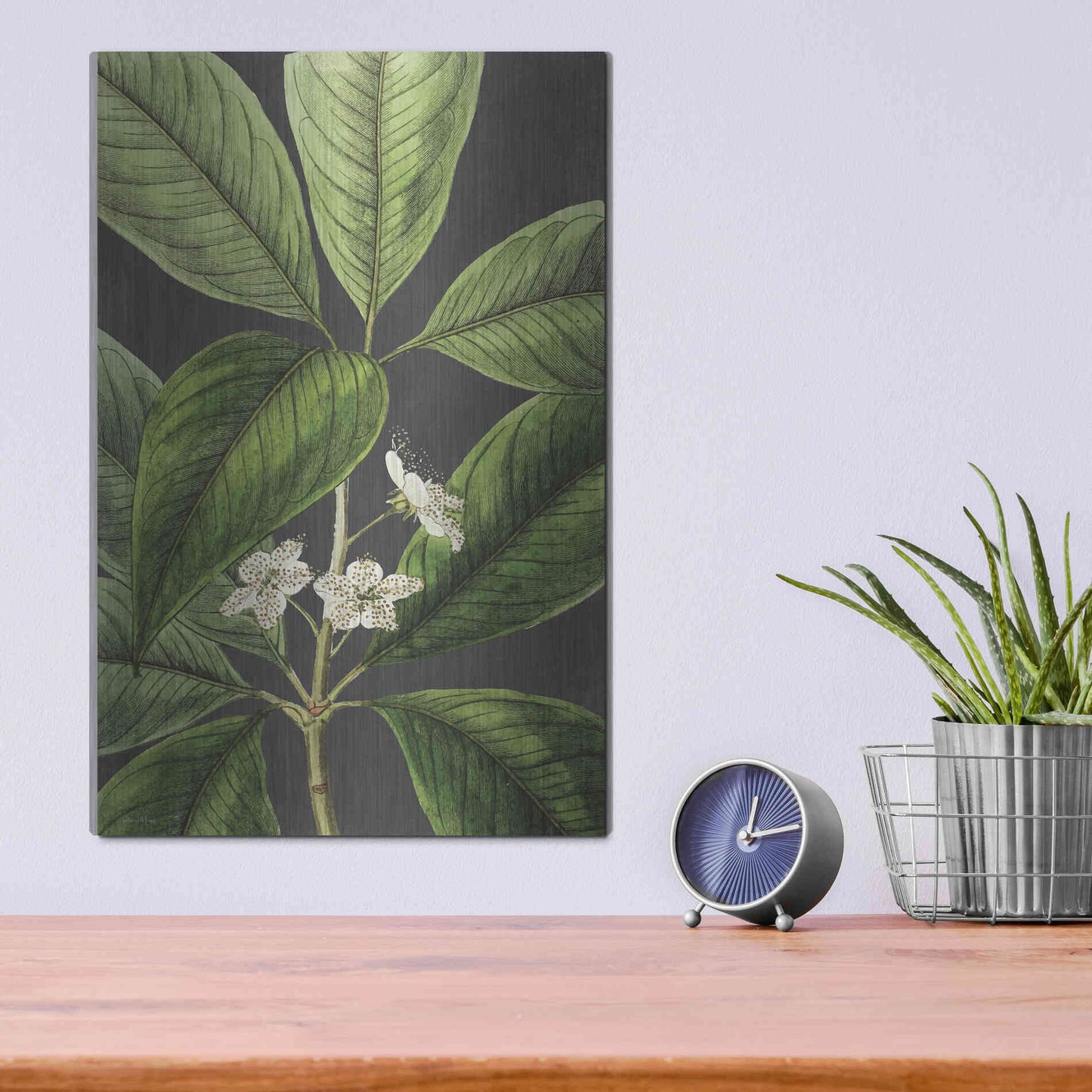 Luxe Metal Art 'Grand Leaves' by Lettered & Lined, Metal Wall Art,12x16