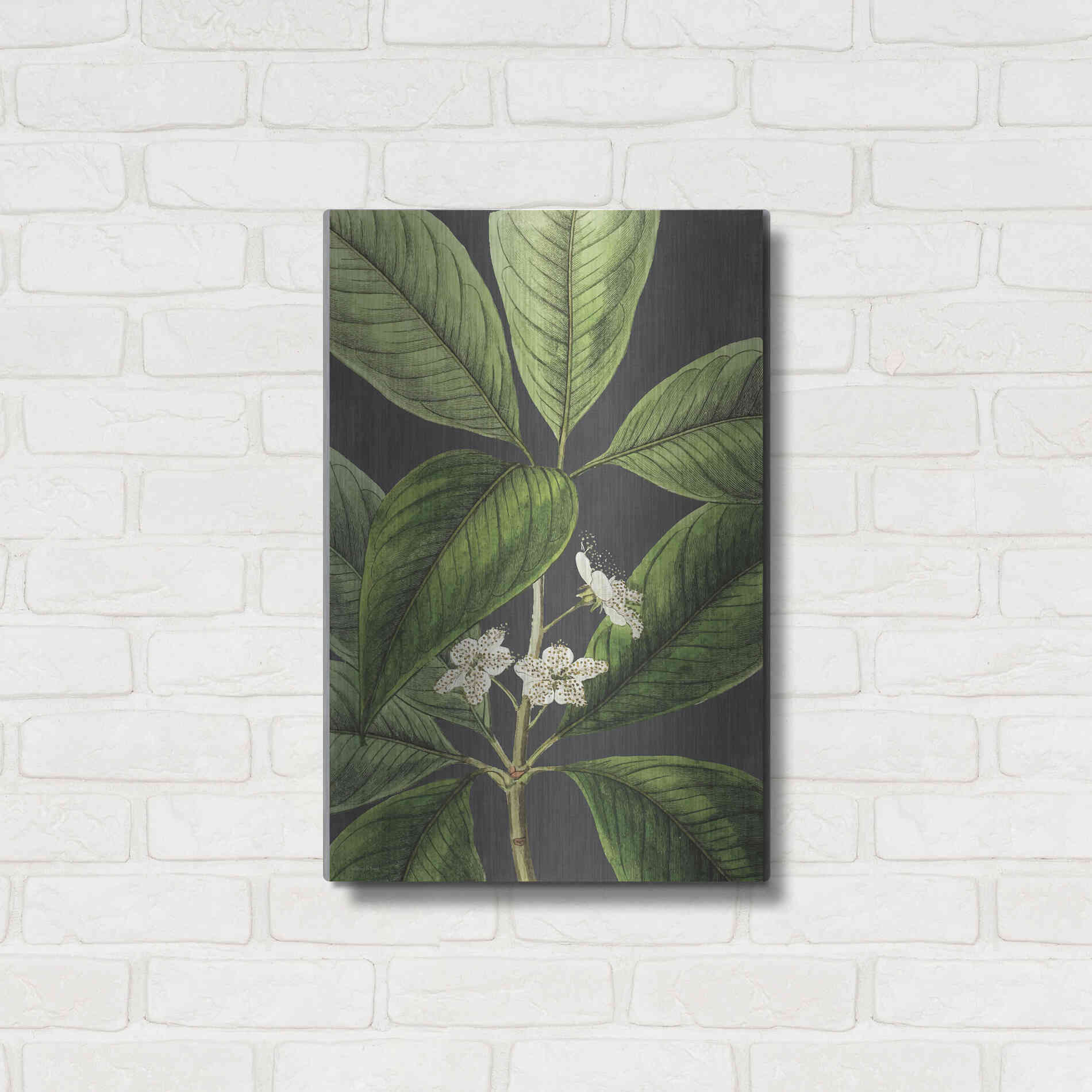 Luxe Metal Art 'Grand Leaves' by Lettered & Lined, Metal Wall Art,16x24