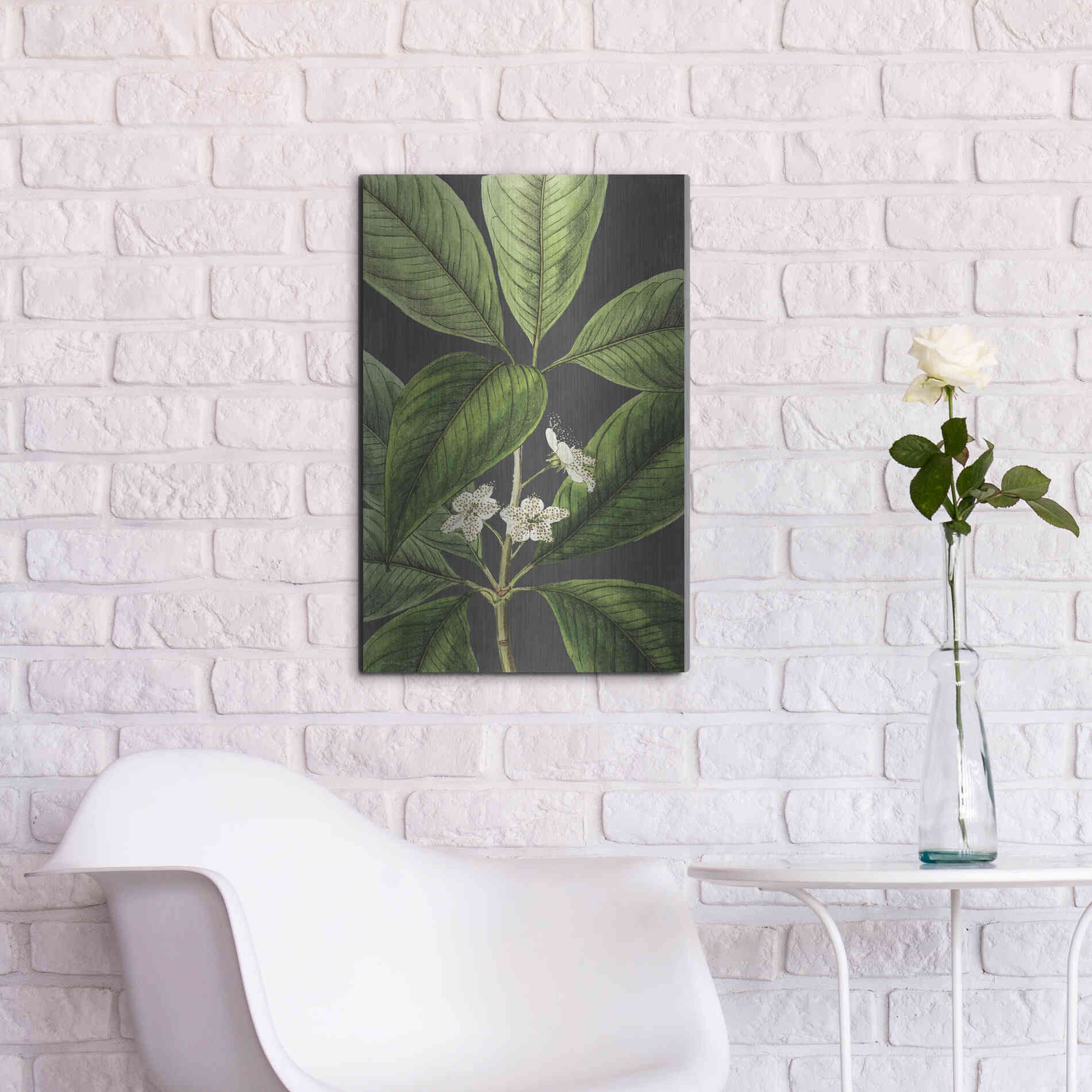 Luxe Metal Art 'Grand Leaves' by Lettered & Lined, Metal Wall Art,16x24