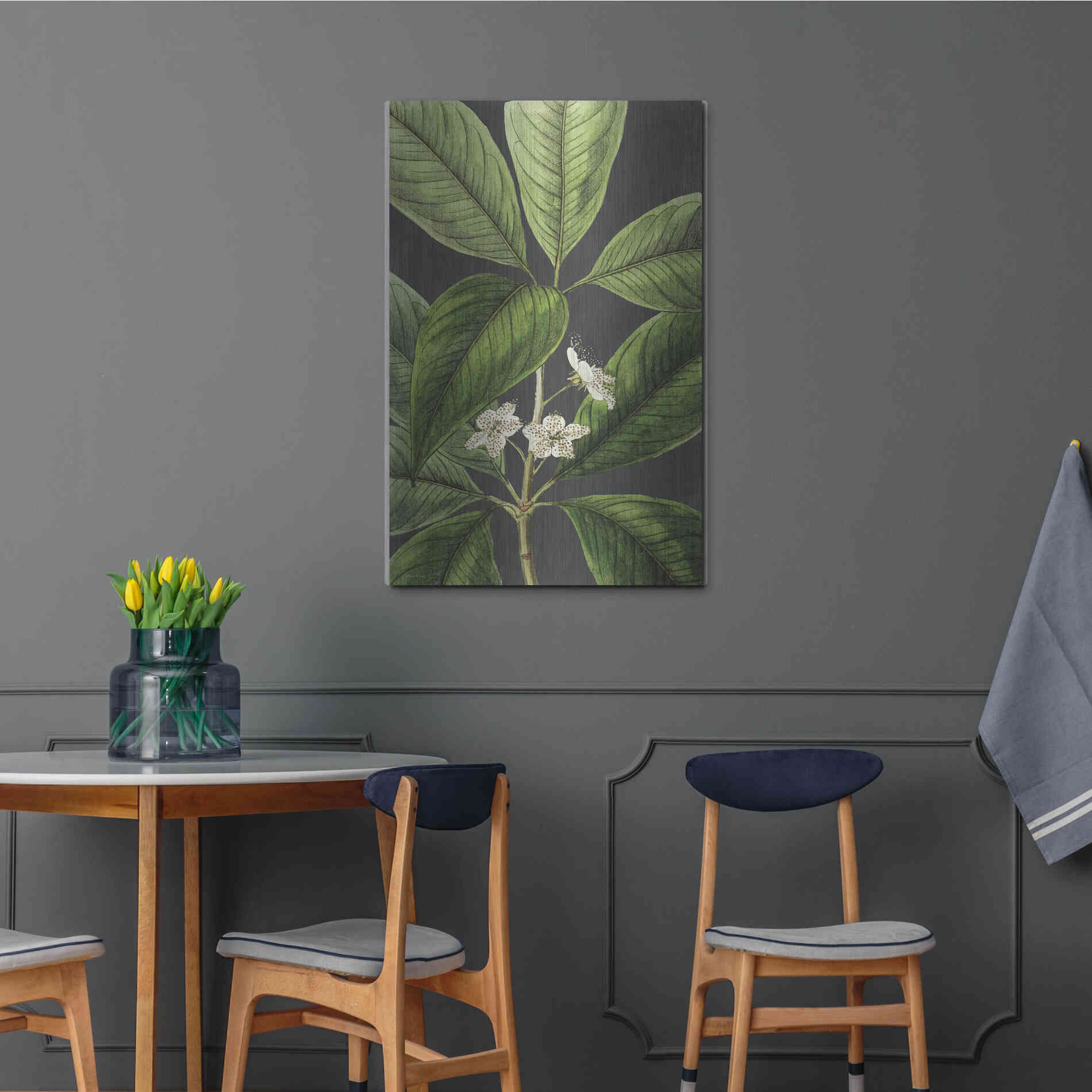 Luxe Metal Art 'Grand Leaves' by Lettered & Lined, Metal Wall Art,24x36