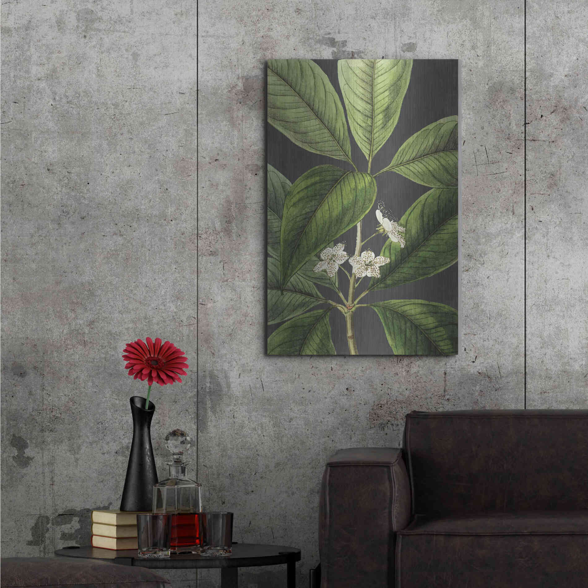 Luxe Metal Art 'Grand Leaves' by Lettered & Lined, Metal Wall Art,24x36