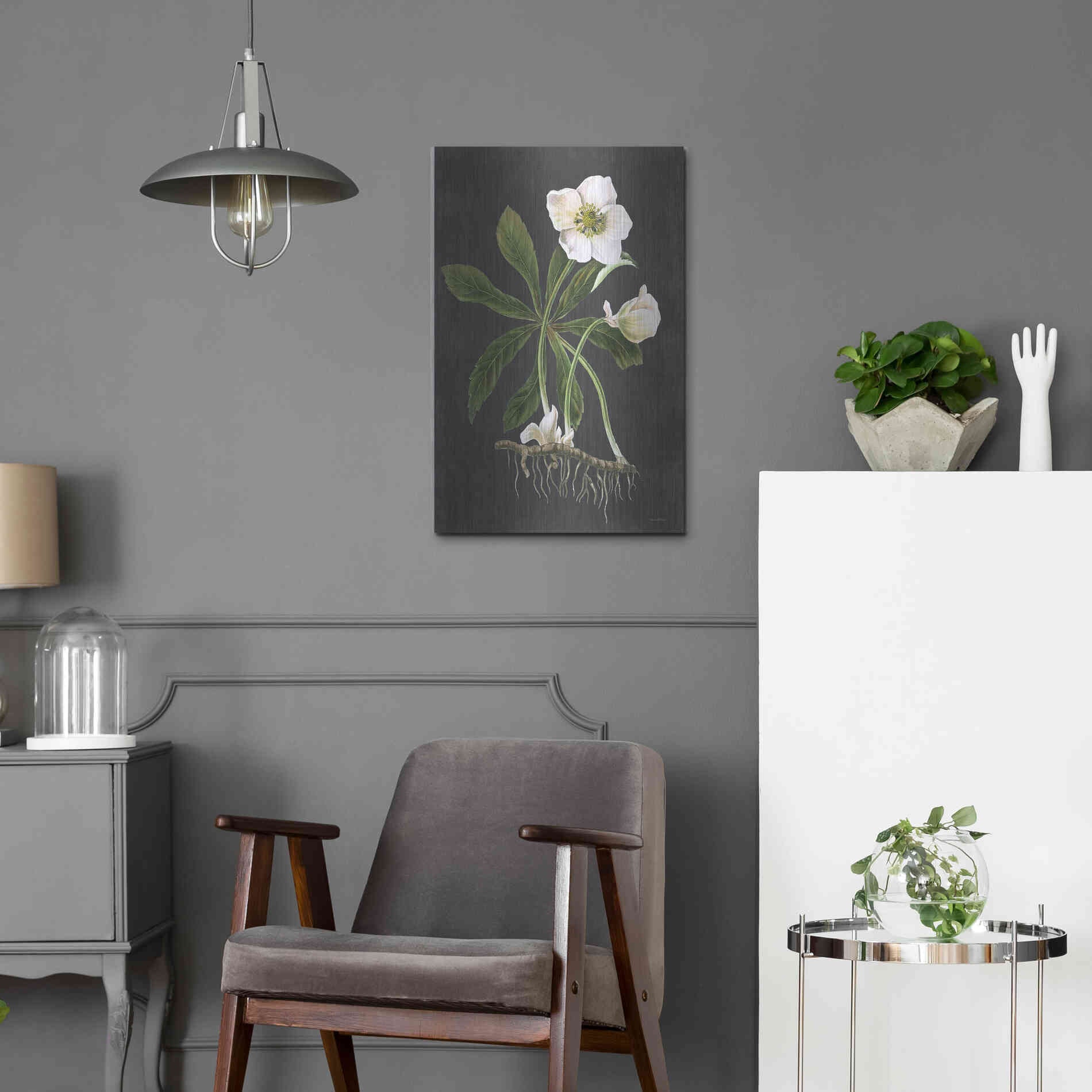 Luxe Metal Art 'Hellebore' by Lettered & Lined, Metal Wall Art,16x24