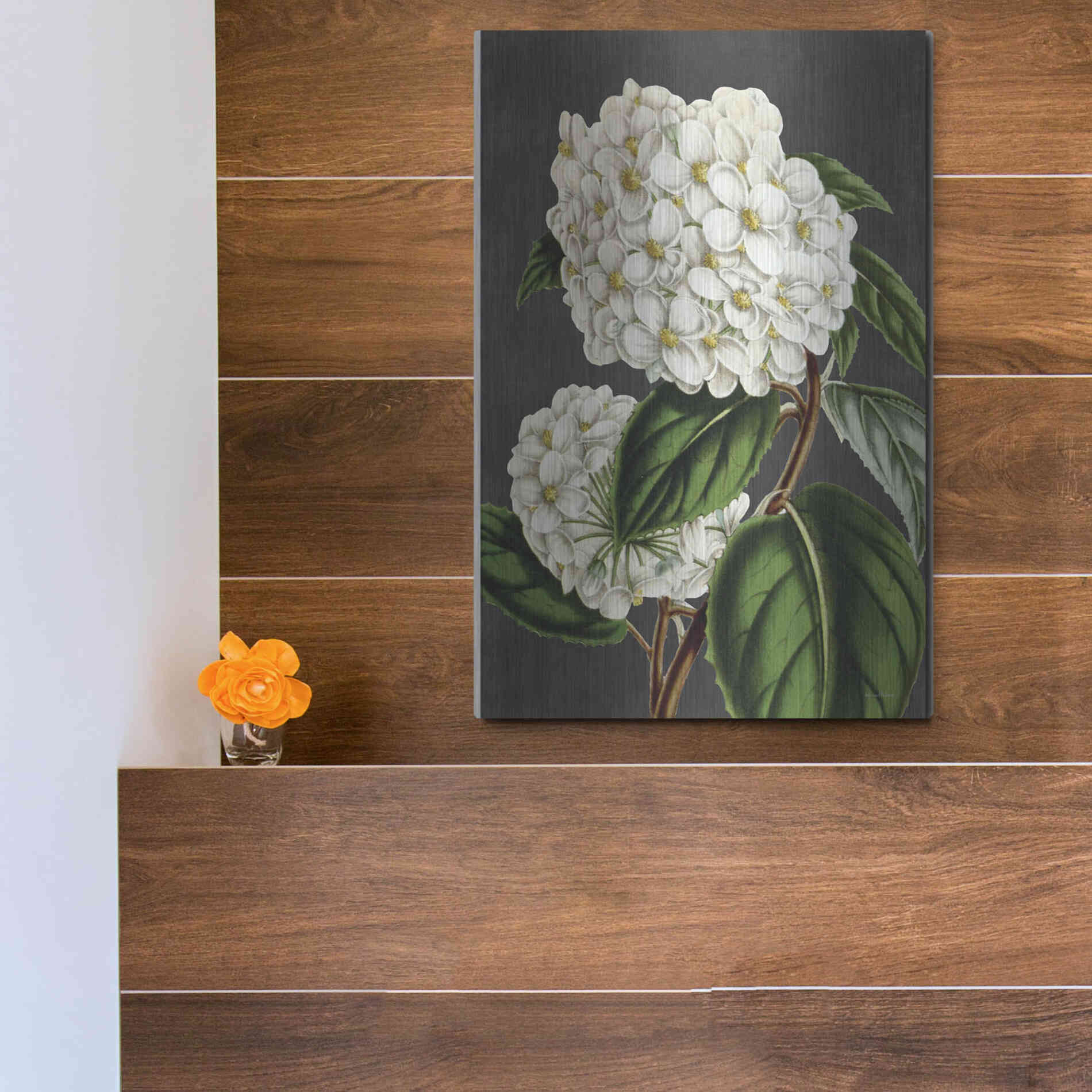 Luxe Metal Art 'Hydrangea' by Lettered & Lined, Metal Wall Art,12x16