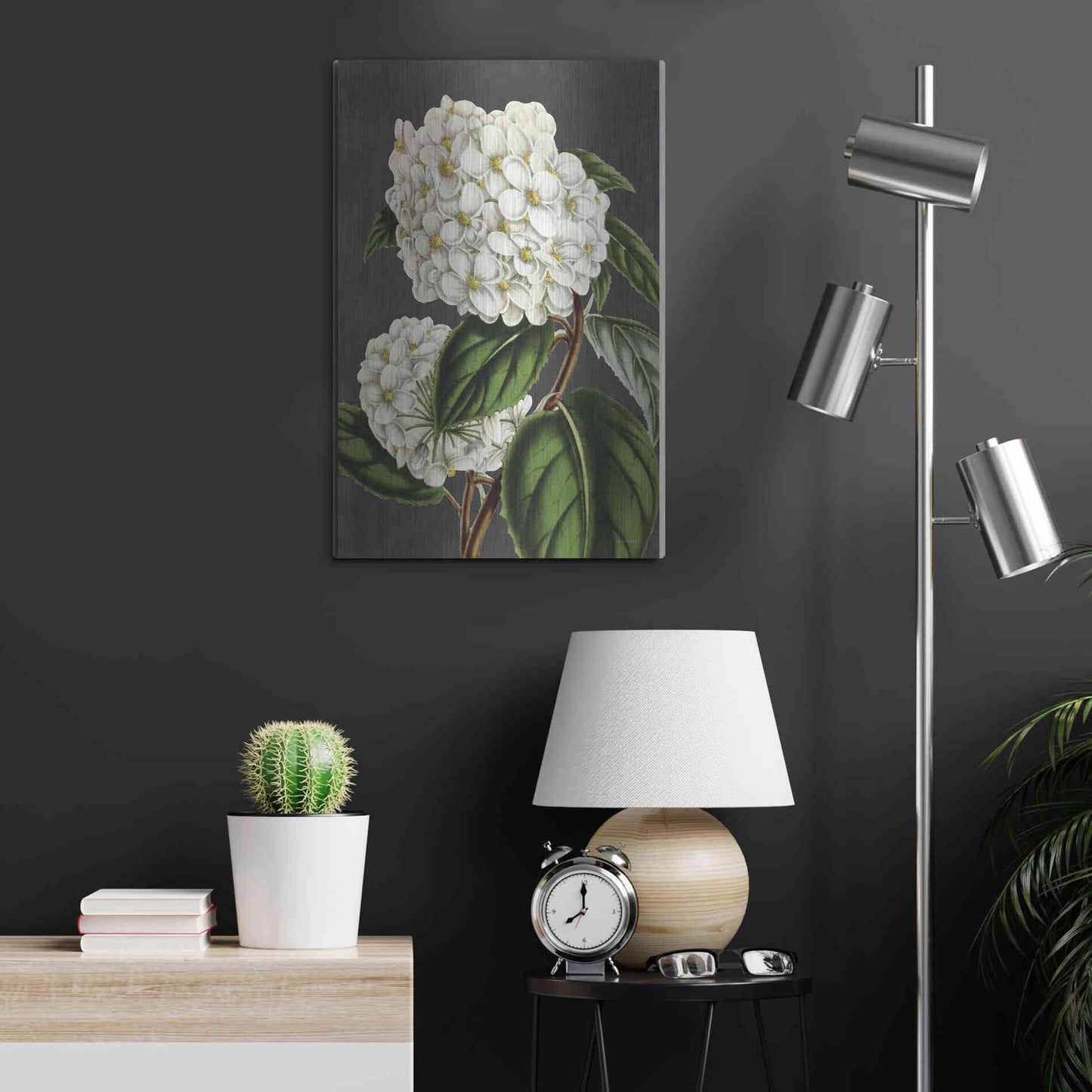Luxe Metal Art 'Hydrangea' by Lettered & Lined, Metal Wall Art,16x24