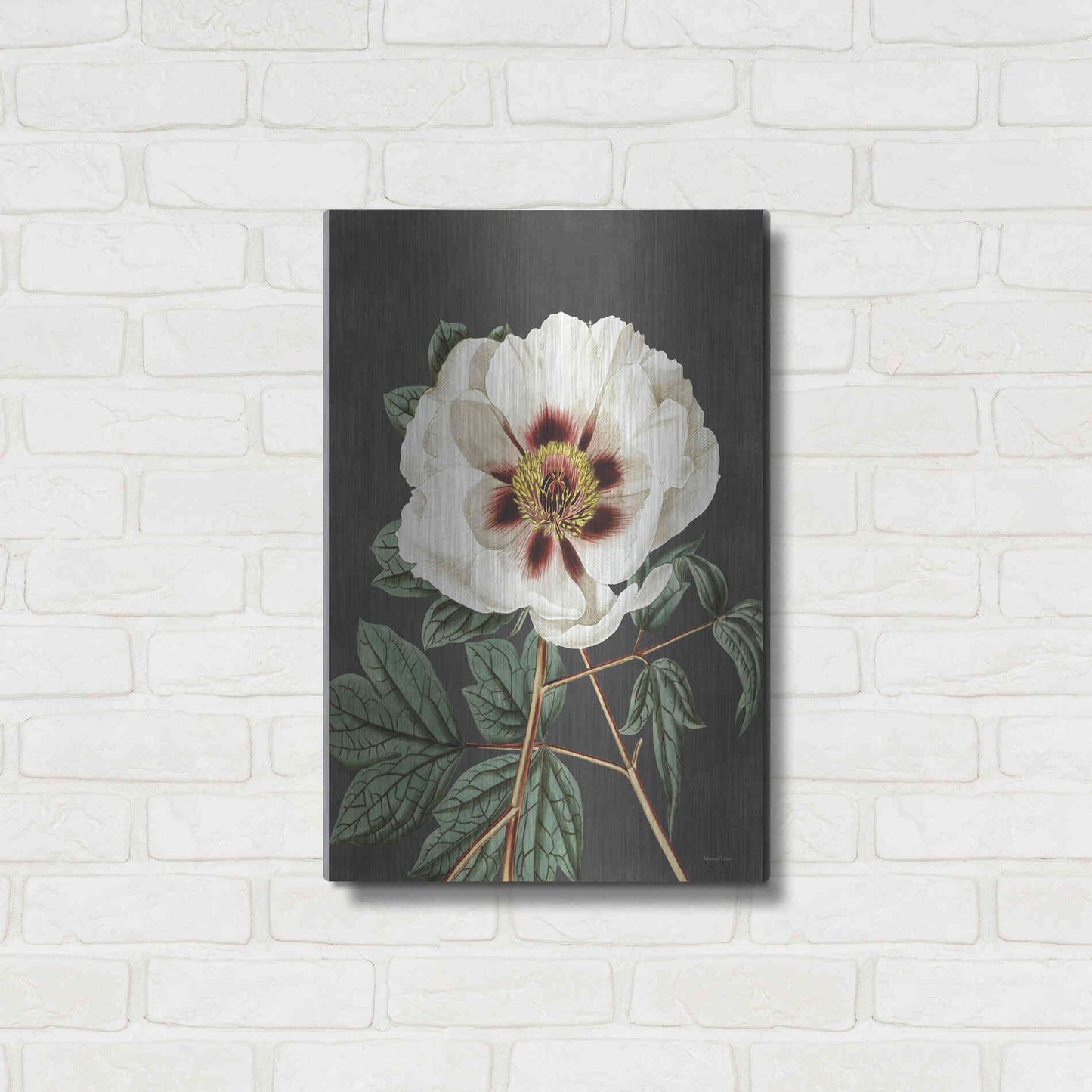 Luxe Metal Art 'Vintage Rose' by Lettered & Lined, Metal Wall Art,16x24