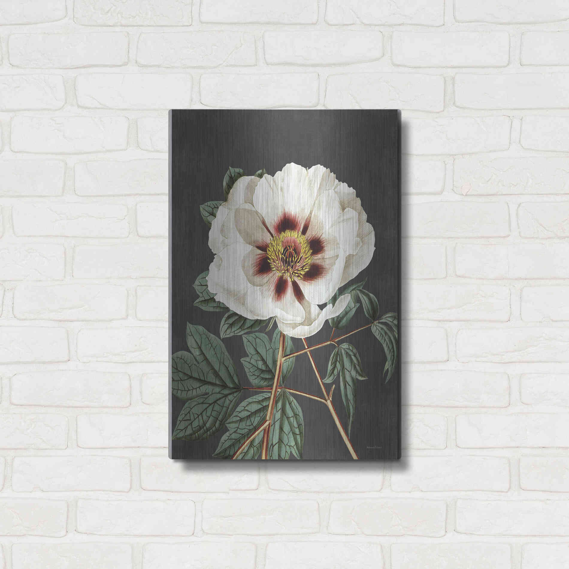 Luxe Metal Art 'Vintage Rose' by Lettered & Lined, Metal Wall Art,16x24