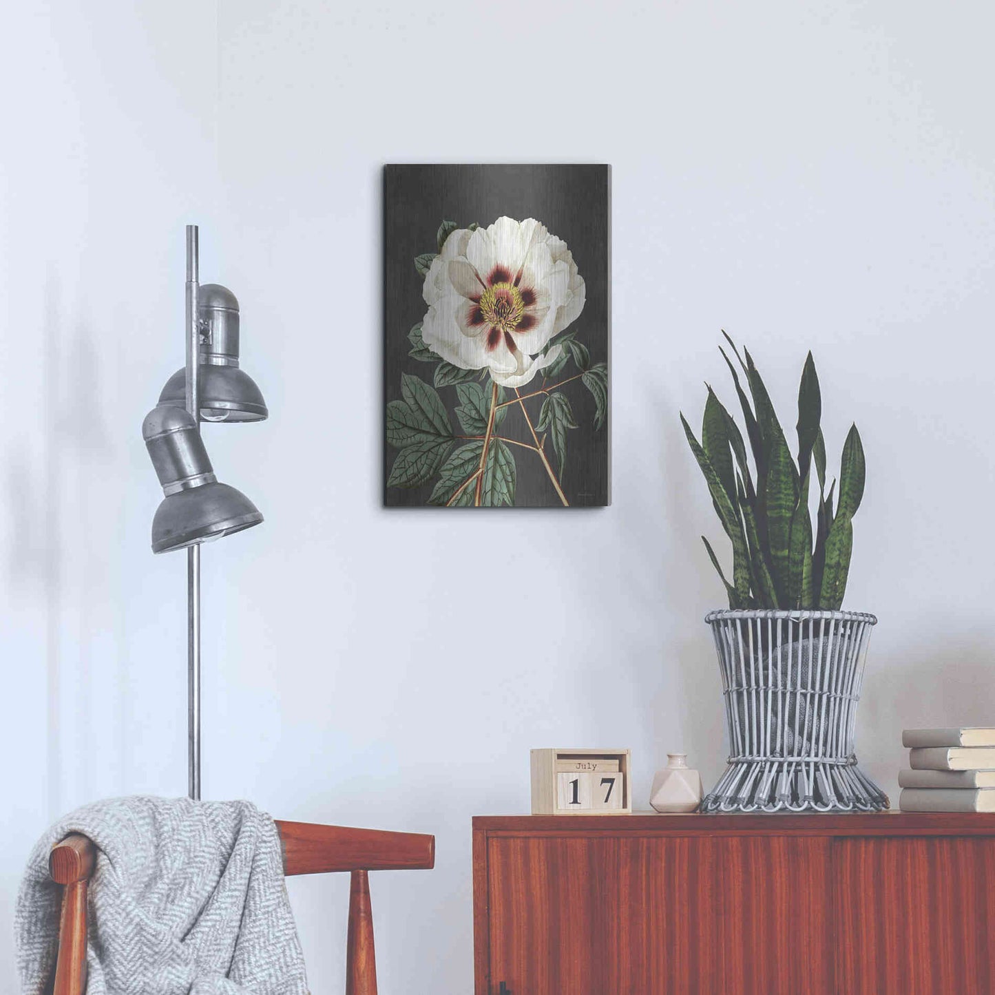 Luxe Metal Art 'Vintage Rose' by Lettered & Lined, Metal Wall Art,16x24