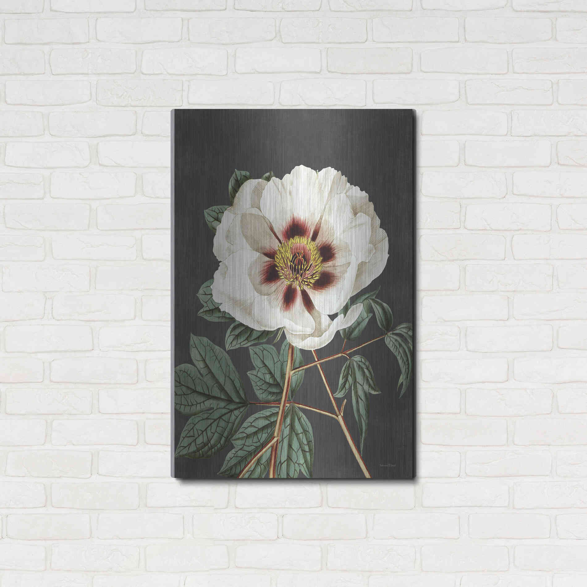 Luxe Metal Art 'Vintage Rose' by Lettered & Lined, Metal Wall Art,24x36