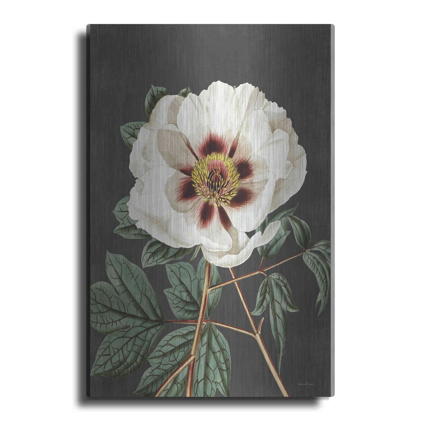 Luxe Metal Art 'Vintage Rose' by Lettered & Lined, Metal Wall Art
