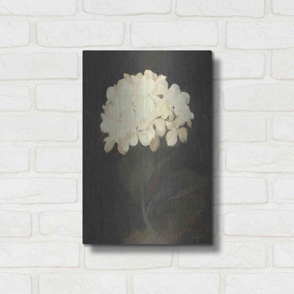 Luxe Metal Art 'Vintage White Hydrangea' by Lettered & Lined, Metal Wall Art,12x16