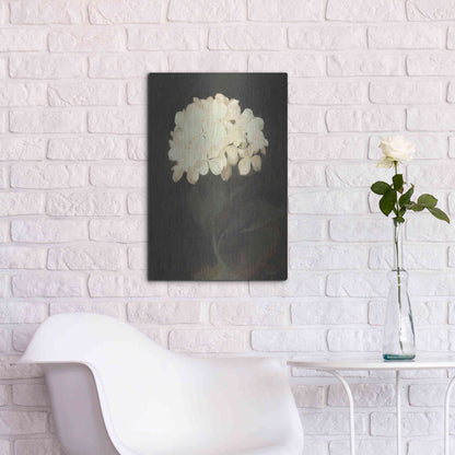 Luxe Metal Art 'Vintage White Hydrangea' by Lettered & Lined, Metal Wall Art,16x24