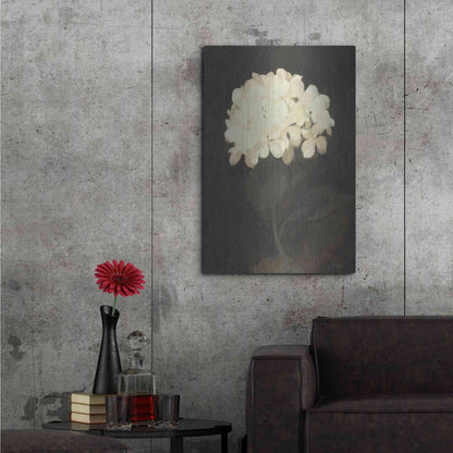 Luxe Metal Art 'Vintage White Hydrangea' by Lettered & Lined, Metal Wall Art,24x36