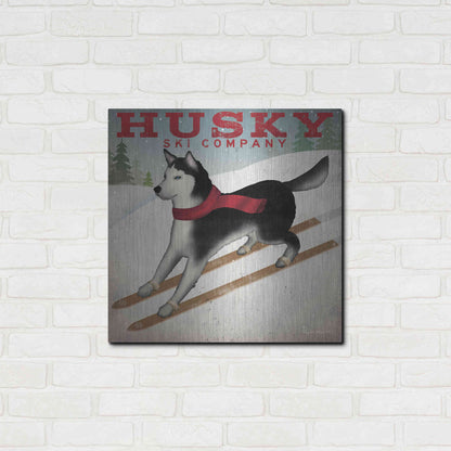 Luxe Metal Art 'Husky Ski Co' by Ryan Fowler, Metal Wall Art,24x24