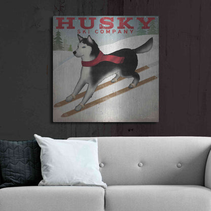 Luxe Metal Art 'Husky Ski Co' by Ryan Fowler, Metal Wall Art,36x36