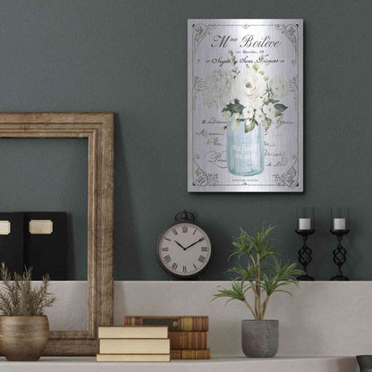 Luxe Metal Art 'French Bathroom Set II' by Lettered & Lined, Metal Wall Art,12x16