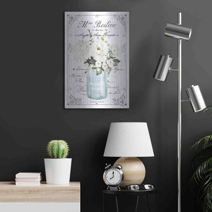 Luxe Metal Art 'French Bathroom Set II' by Lettered & Lined, Metal Wall Art,16x24