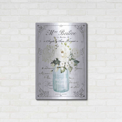Luxe Metal Art 'French Bathroom Set II' by Lettered & Lined, Metal Wall Art,24x36