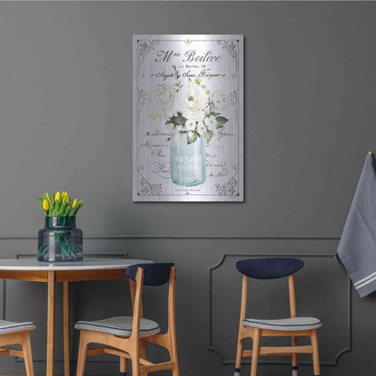 Luxe Metal Art 'French Bathroom Set II' by Lettered & Lined, Metal Wall Art,24x36