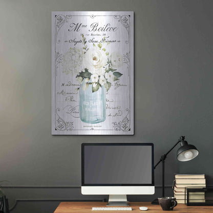 Luxe Metal Art 'French Bathroom Set II' by Lettered & Lined, Metal Wall Art,24x36