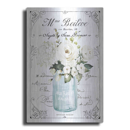 Luxe Metal Art 'French Bathroom Set II' by Lettered & Lined, Metal Wall Art